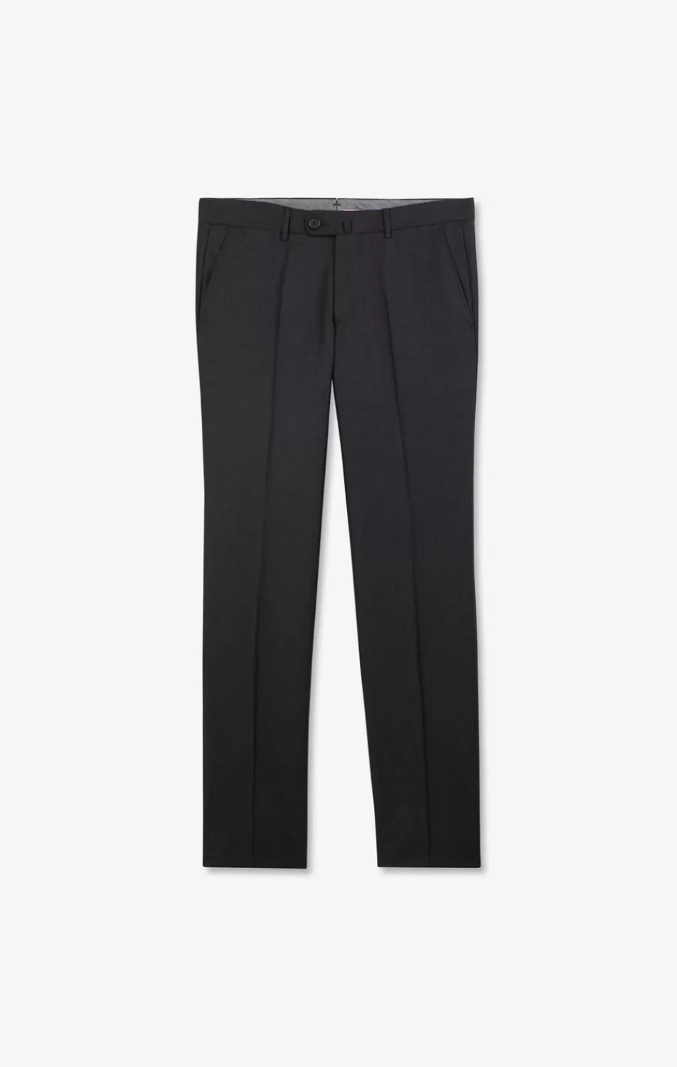 Pants | Eden Park Regular Dark Grey Wool Trousers With Broken Fold