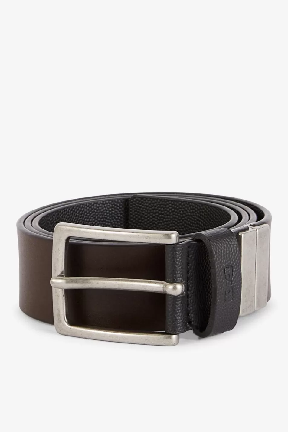 Belts | Eden Park Reversible Leather Belt With Silver Metal Buckle