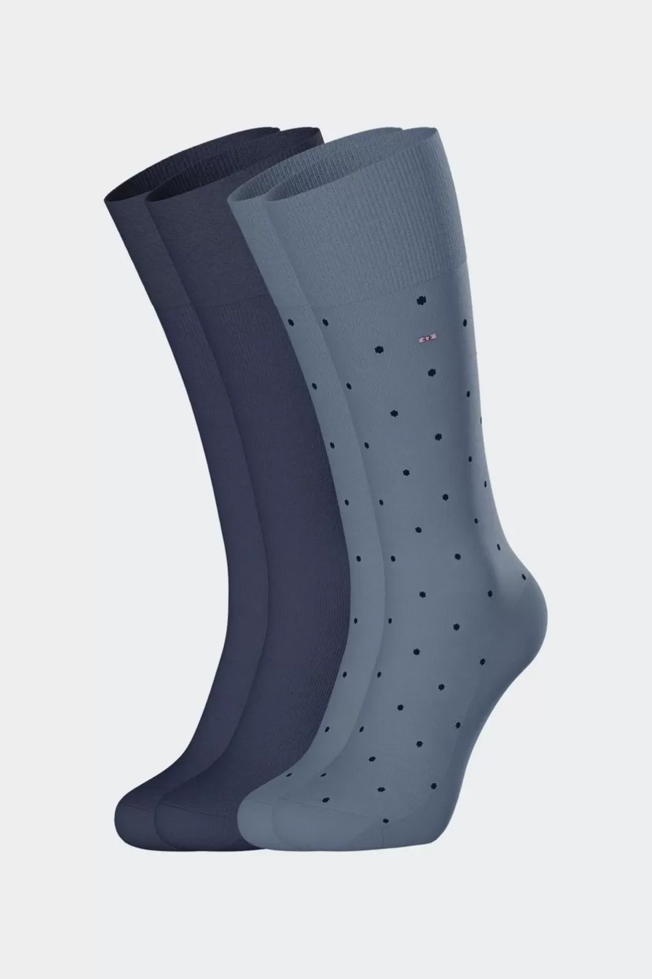 Socks | Eden Park Set Of 2 Pairs Of Blue Stretch Cotton Socks