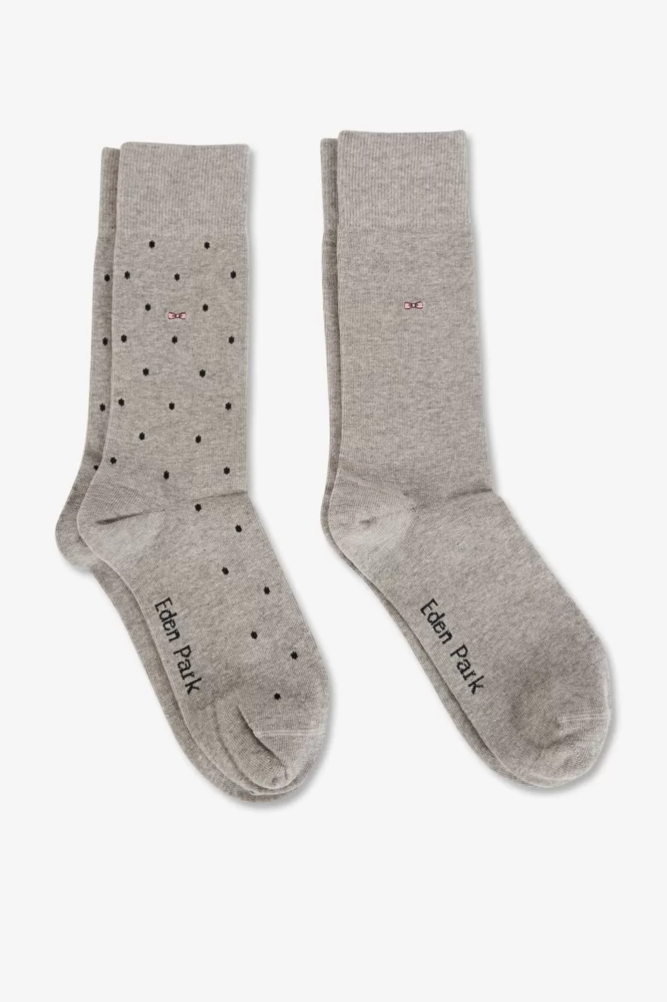 Socks | Eden Park Set Of 2 Pairs Of Grey Stretch Cotton Socks