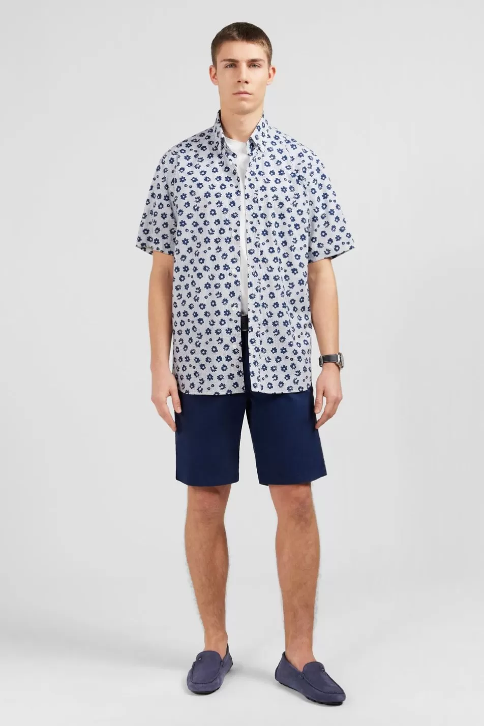 Short-Sleeved Shirts | Eden Park Shirt With Exclusive Floral Print