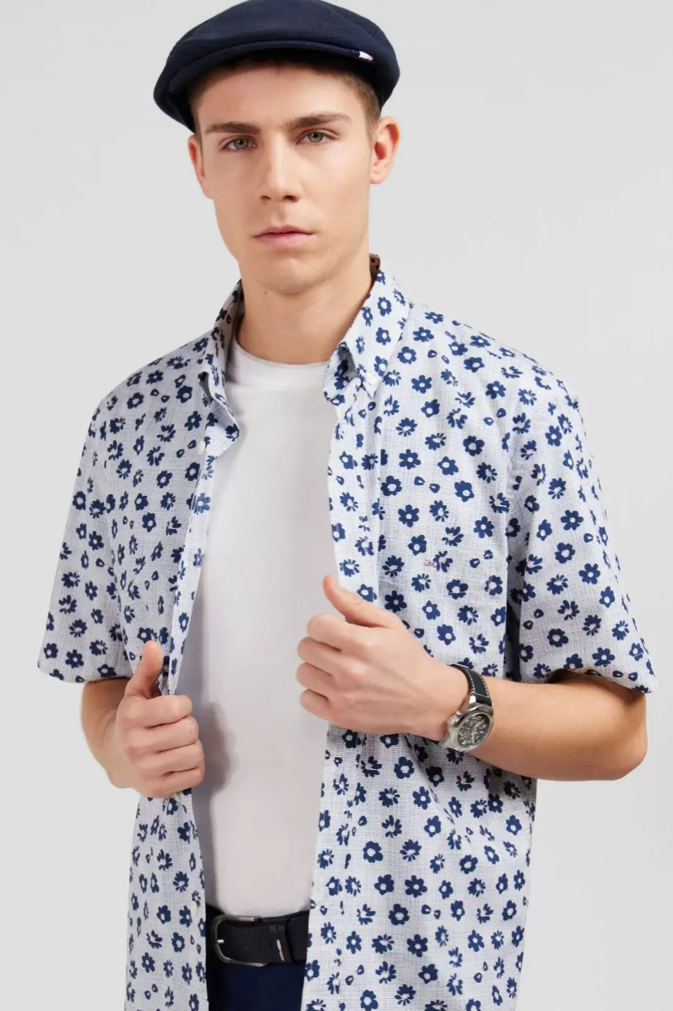 Short-Sleeved Shirts | Eden Park Shirt With Exclusive Floral Print