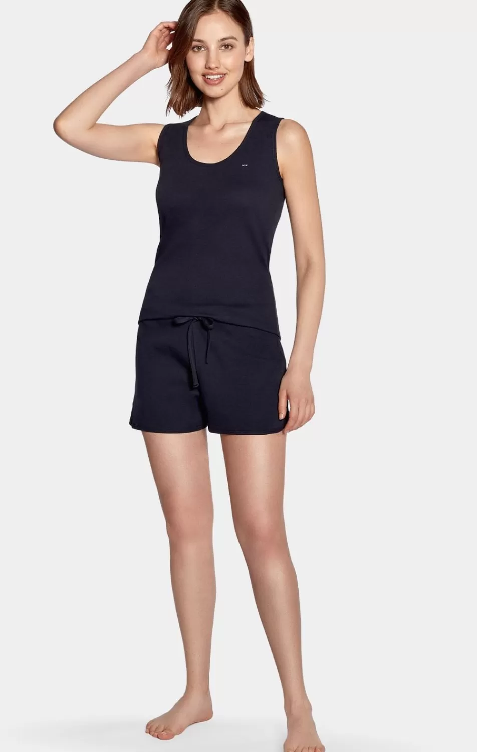 Pajamas | Eden Park Short Navy Pyjama Set In Stretch Cotton