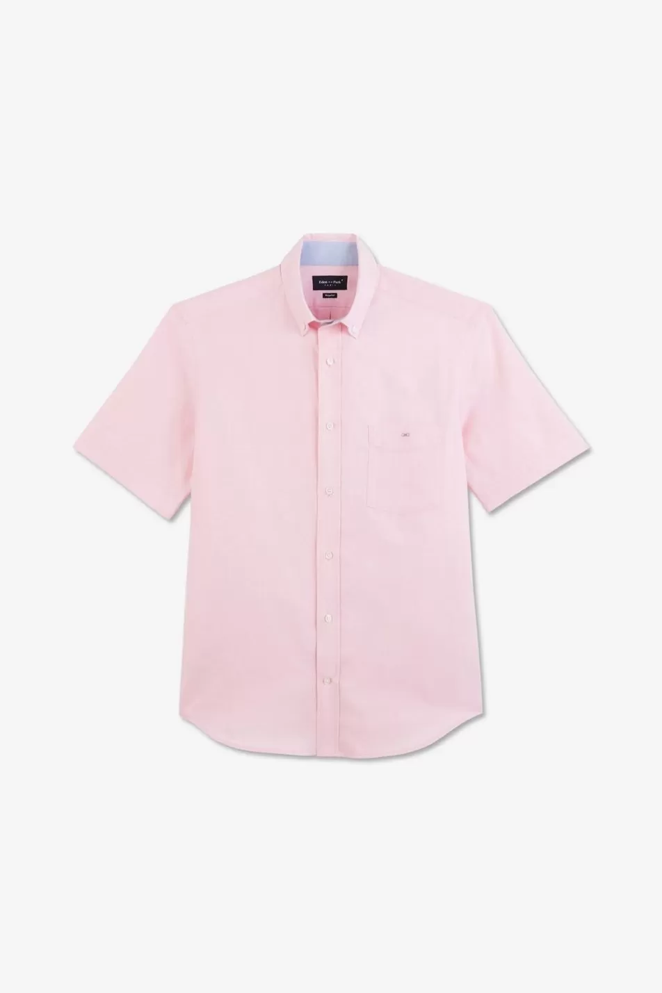 Short-Sleeved Shirts | Eden Park Short Sleeved Pink Cotton Shirt