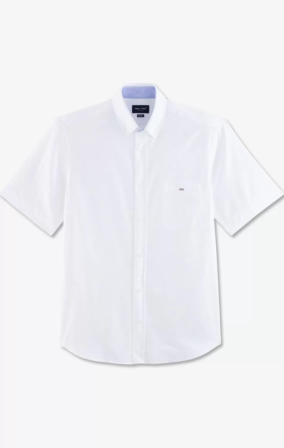 Short-Sleeved Shirts | Eden Park Short Sleeved White Cotton Shirt