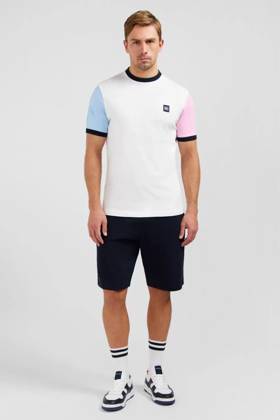 T-Shirts | Eden Park Short-Sleeved Colour-Block T-Shirt