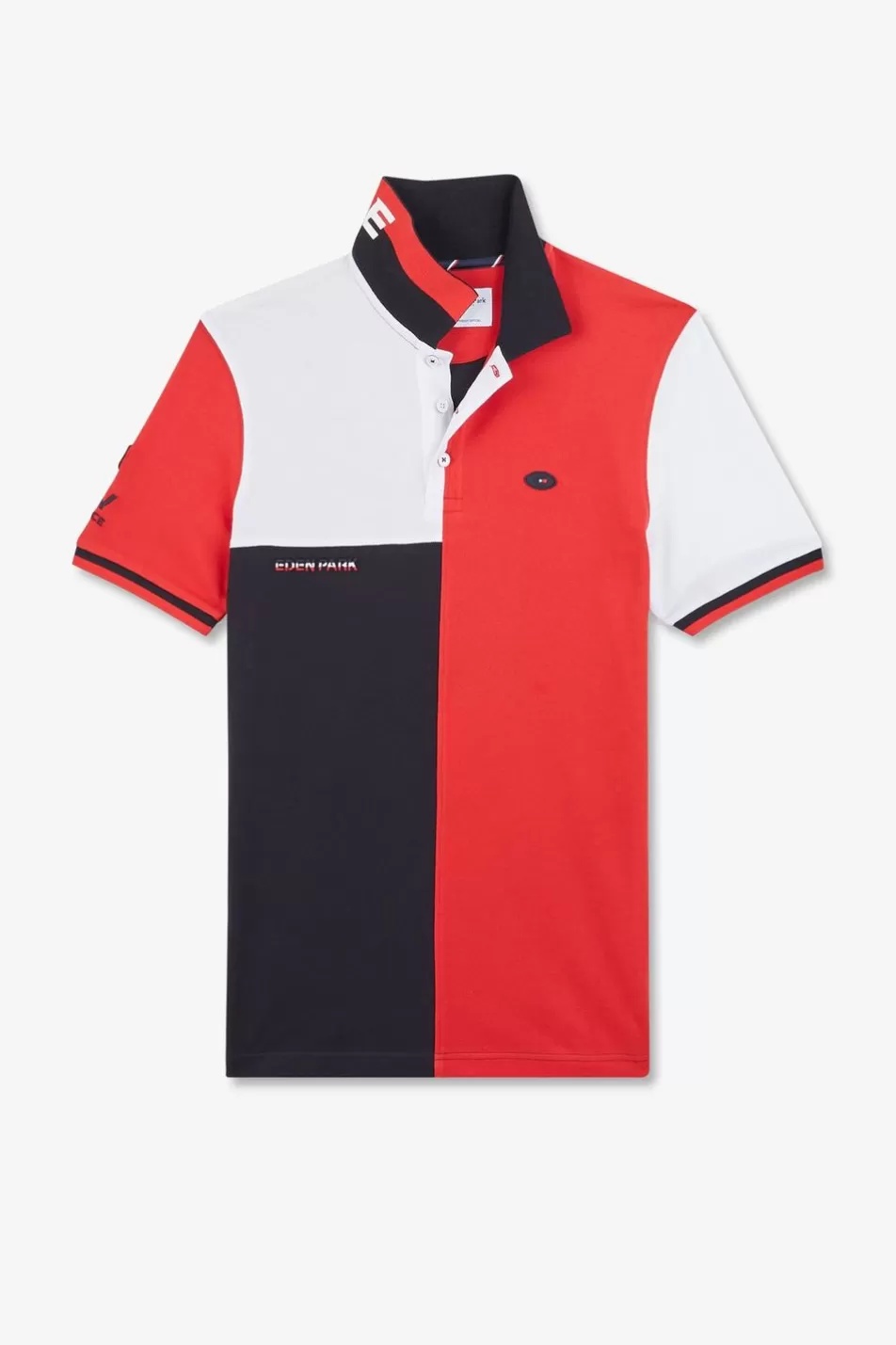 Polos | Eden Park Short-Sleeved Colour-Block Xv De France Polo Shirt