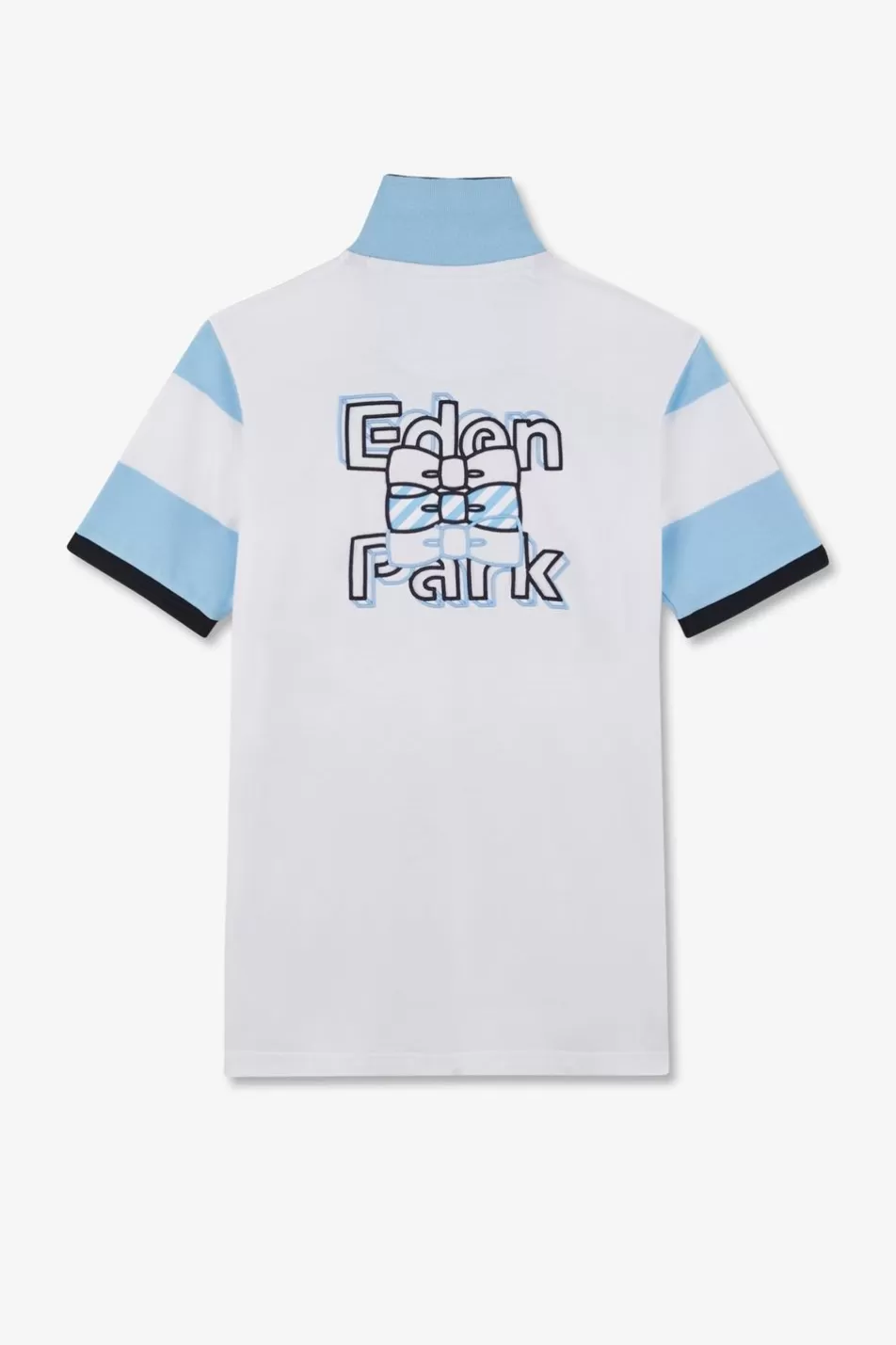 Polos | Eden Park Short-Sleeved Polo Shirt In Pique Cotton With Blue Circles
