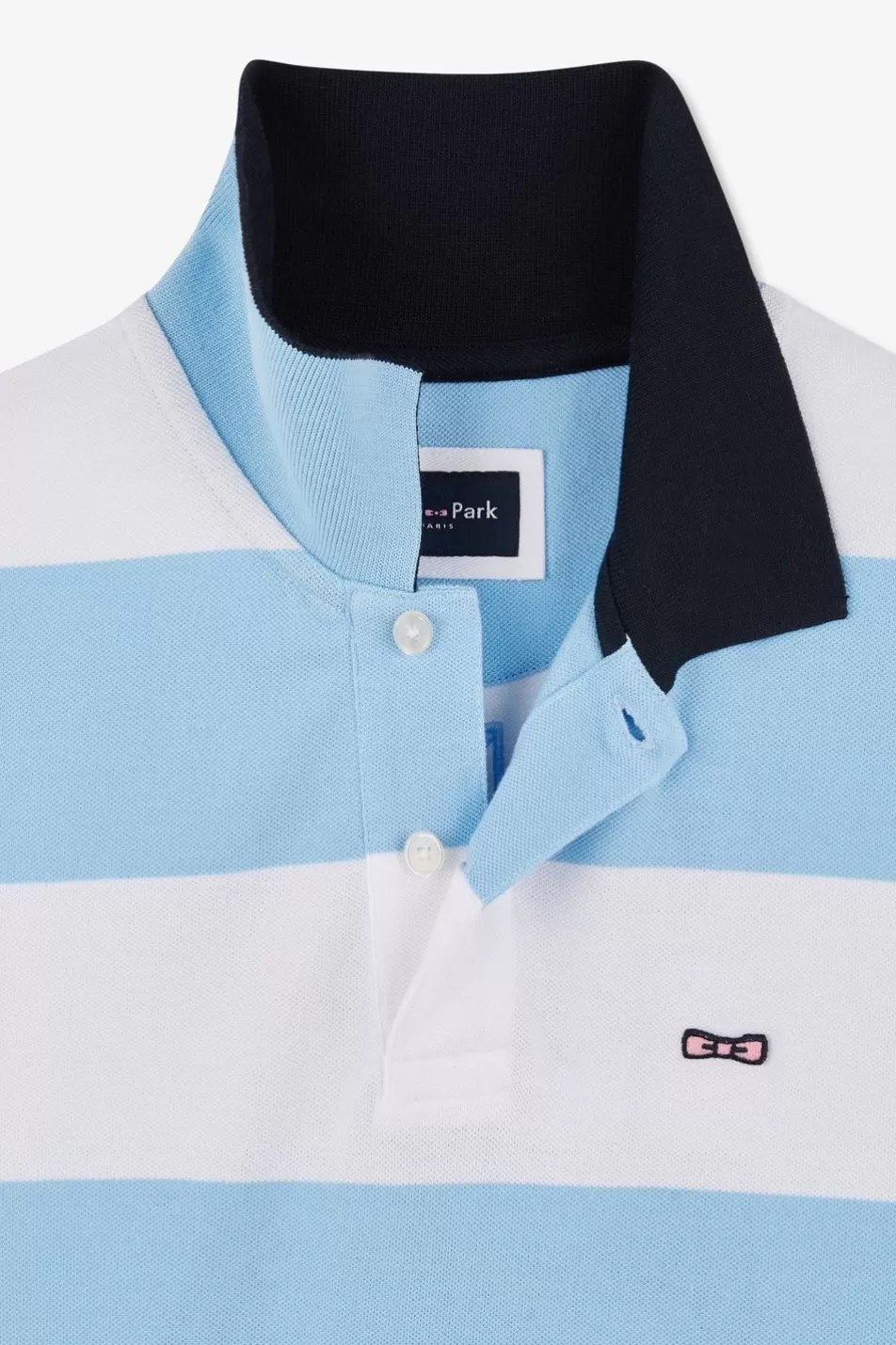 Polos | Eden Park Short-Sleeved Polo Shirt In Pique Cotton With Blue Circles
