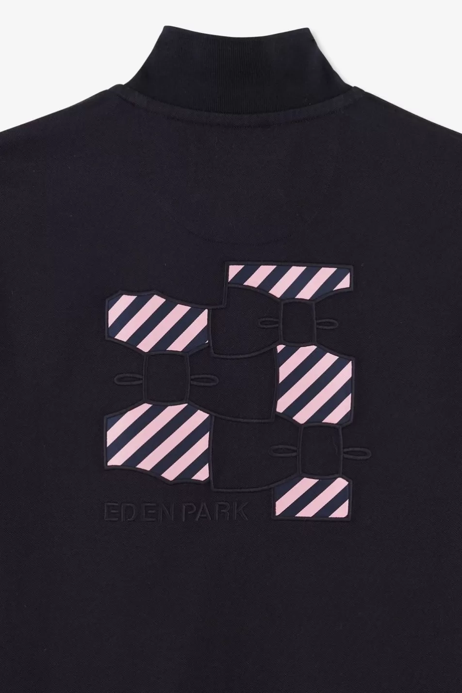 Polos | Eden Park Short-Sleeved Tricolour Navy Polo Shirt In Pique Cotton With Bow Details