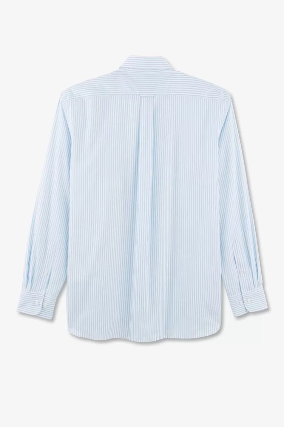 Shirts | Eden Park Sky Blue Pinstriped Cotton Shirt In Regular Fit