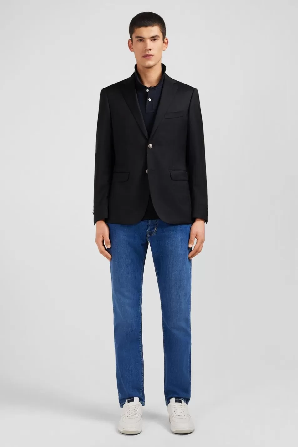 Jackets | Eden Park Slim Fit Black 100% Wool Blazer