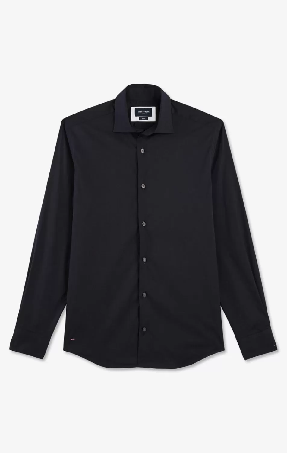 Shirts | Eden Park Slim-Fit Navy Shirt In Stretch Poplin