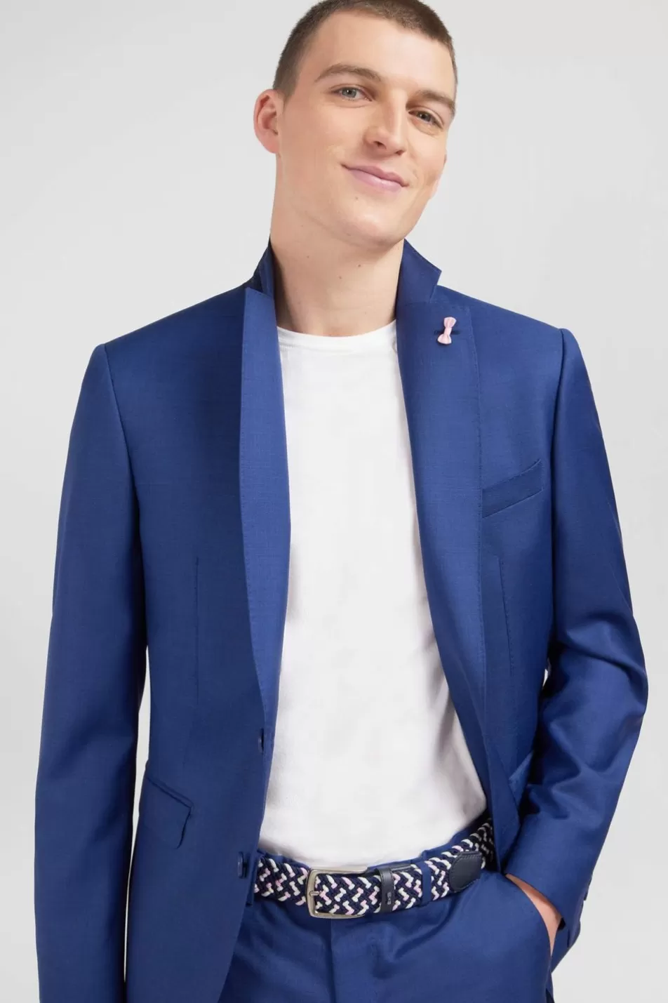 Jackets | Eden Park Slim-Fit Suit In Blue Wool