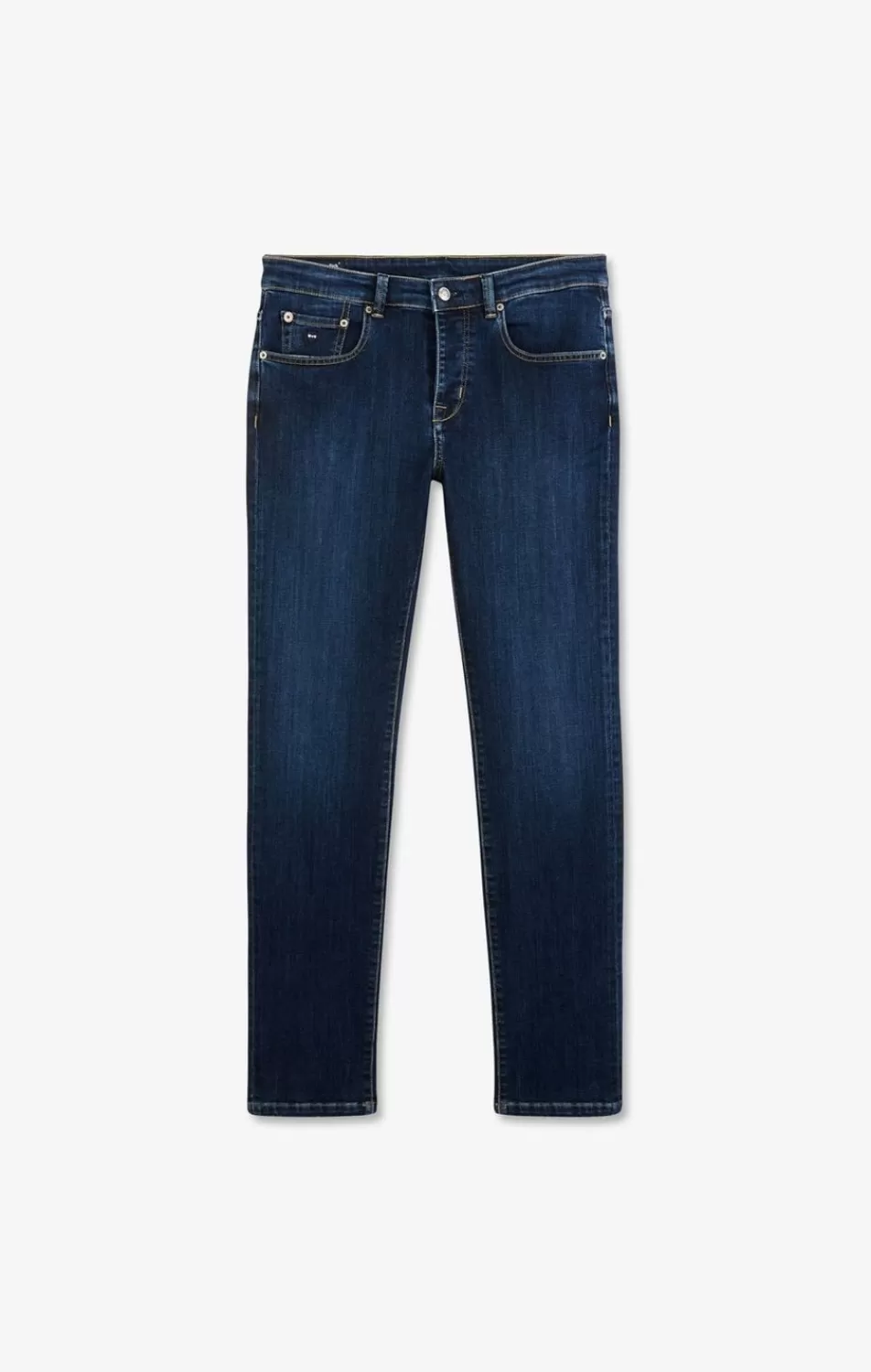 Pants | Eden Park Straight Jeans In Blue Stretch Cotton