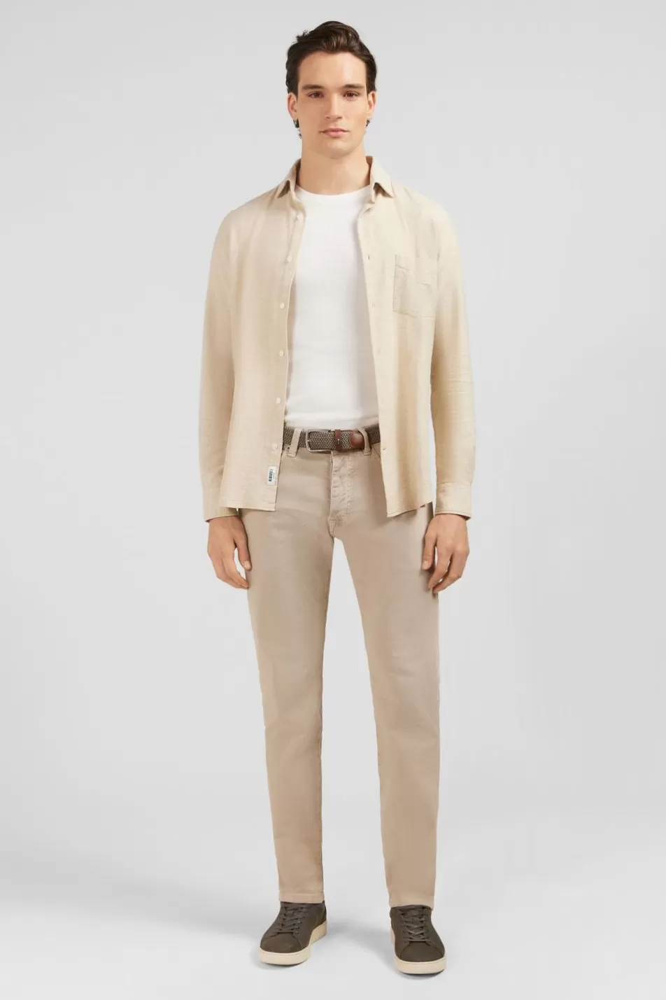 Pants | Eden Park Straight-Leg Beige Trousers