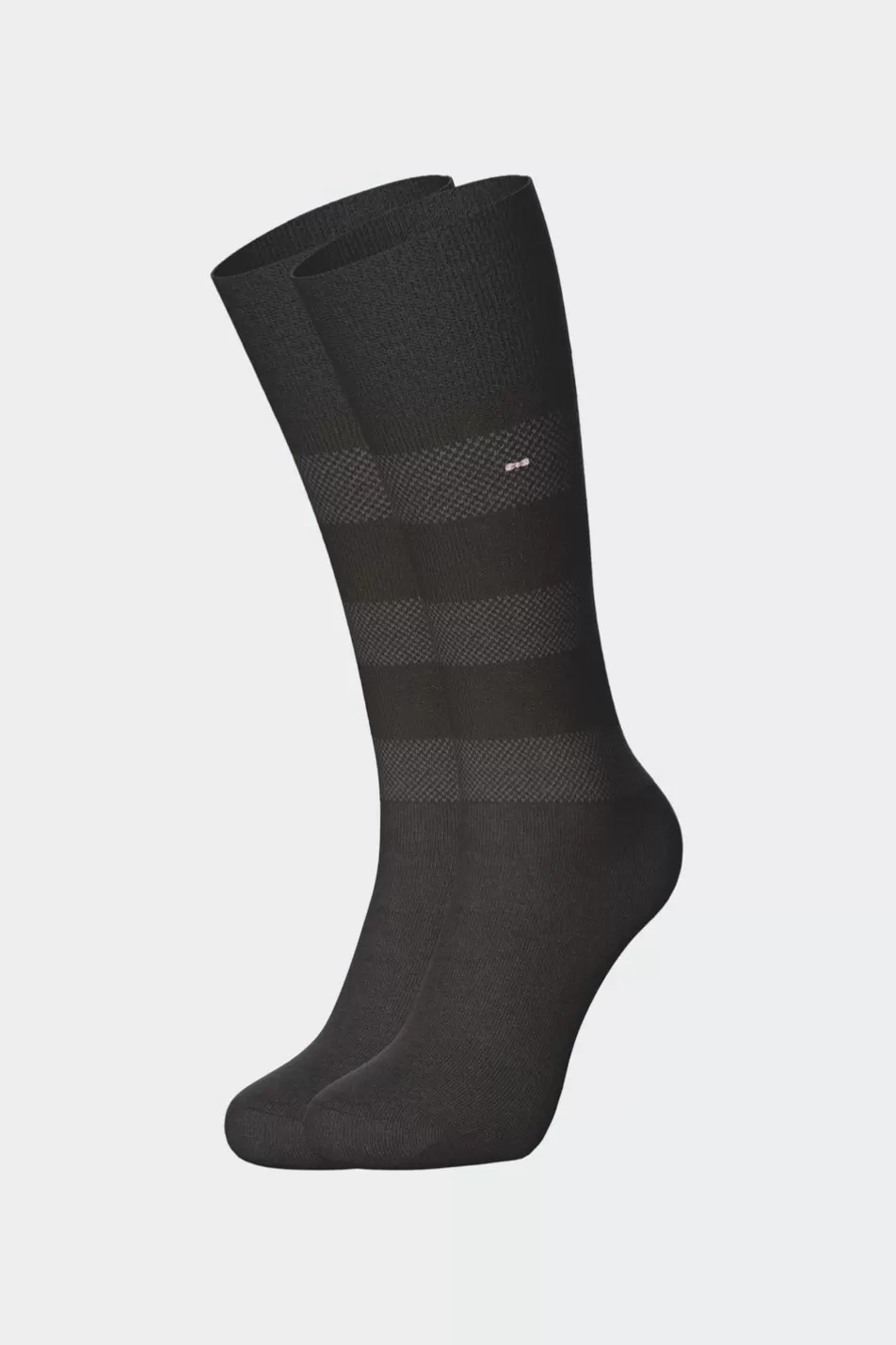 Socks | Eden Park Striped Black Socks In Stretch Cotton