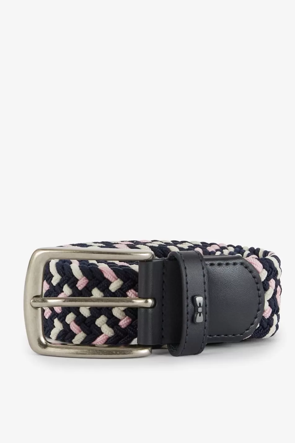 Belts | Eden Park Tricolour Pink Braided Elastic Belt