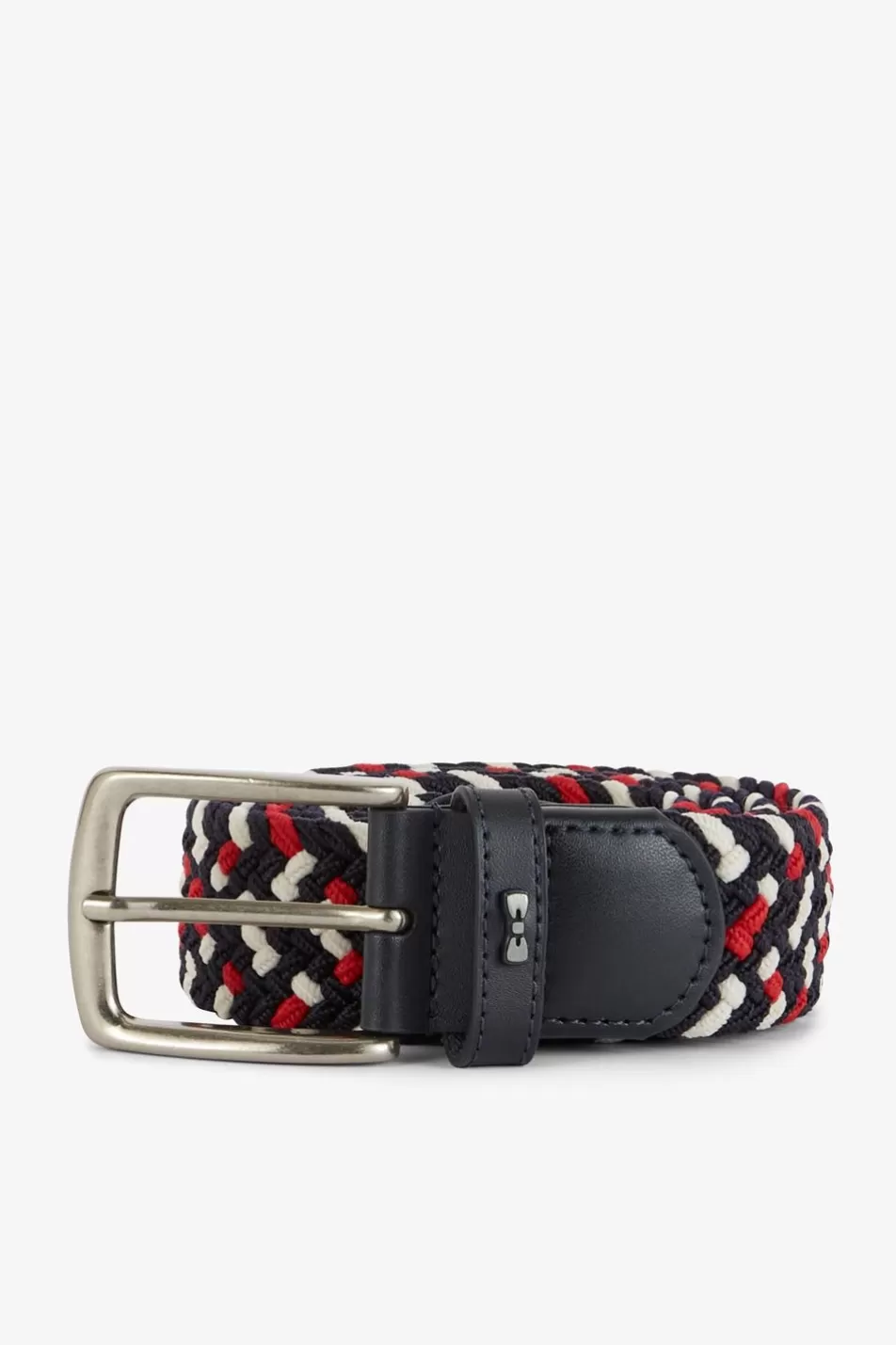 Belts | Eden Park Tricolour Red Braided Elastic Belt