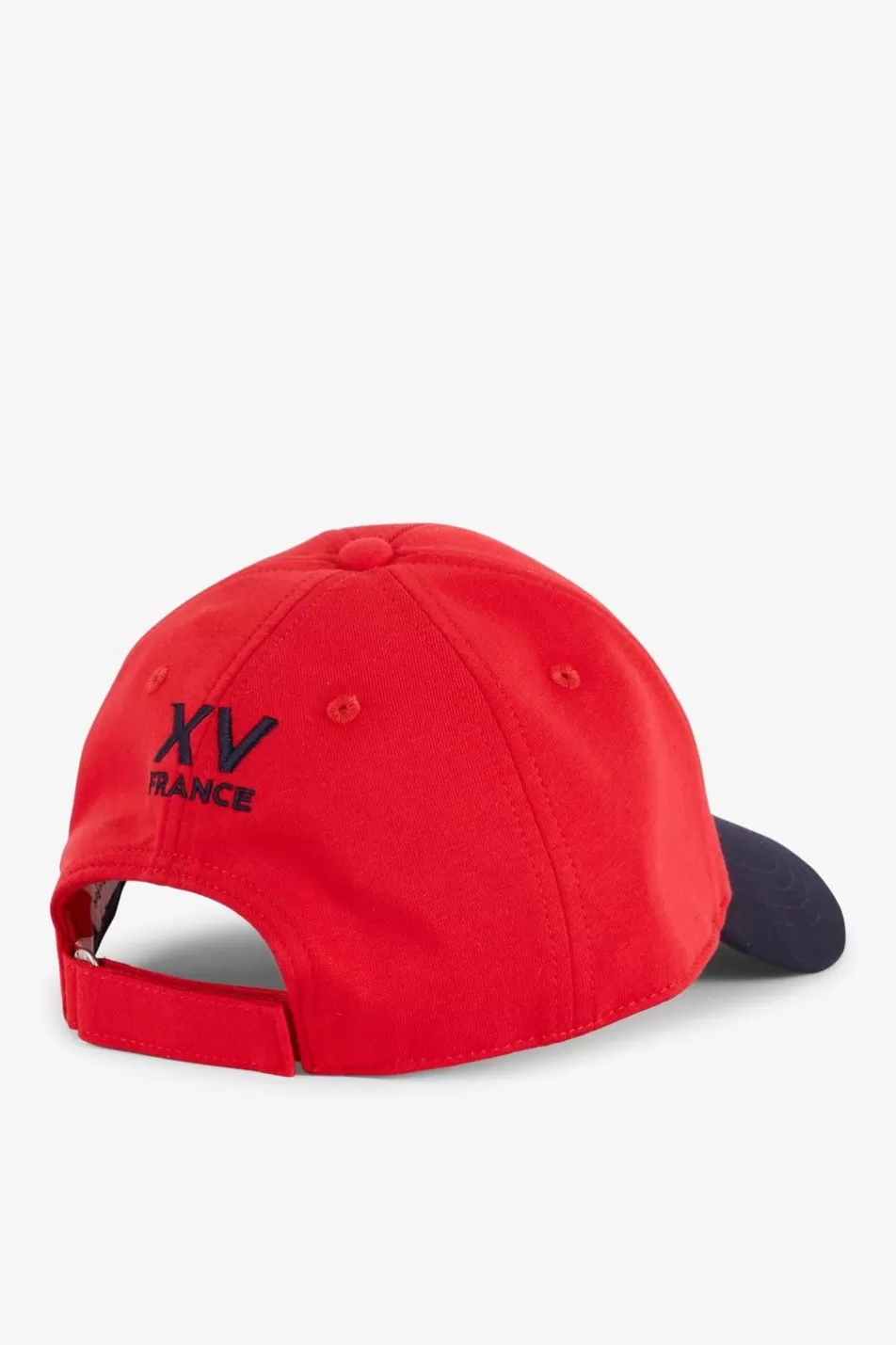 Caps | Eden Park Two-Tone Navy And Red Cotton Cap With Rooster Emblem