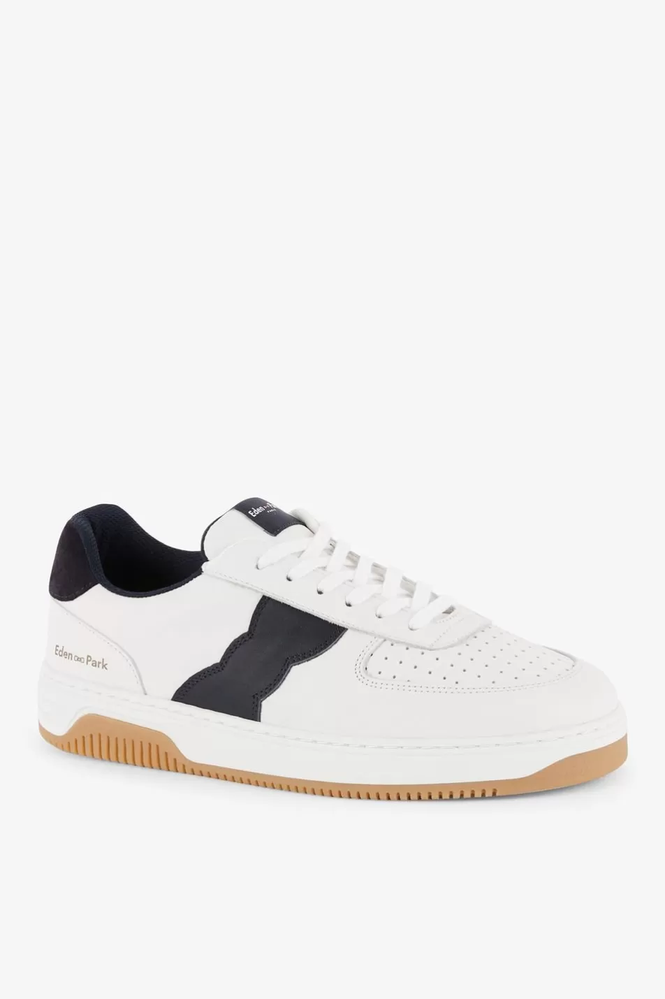 Sneakers | Eden Park Two-Tone White Leather Trainers