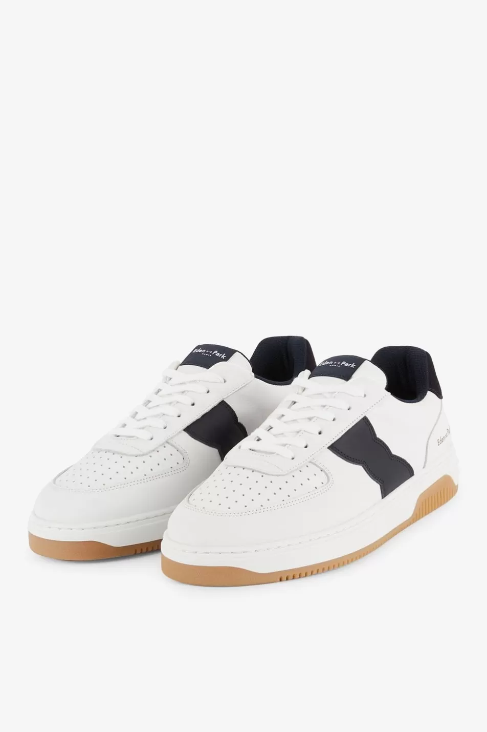 Sneakers | Eden Park Two-Tone White Leather Trainers