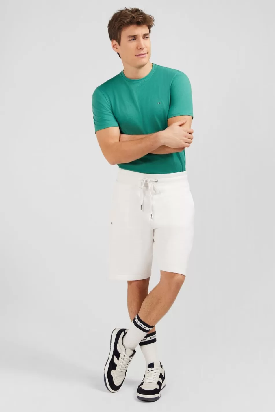 Shorts & Bermudas | Eden Park White Bermuda Shorts With Elasticated Waist