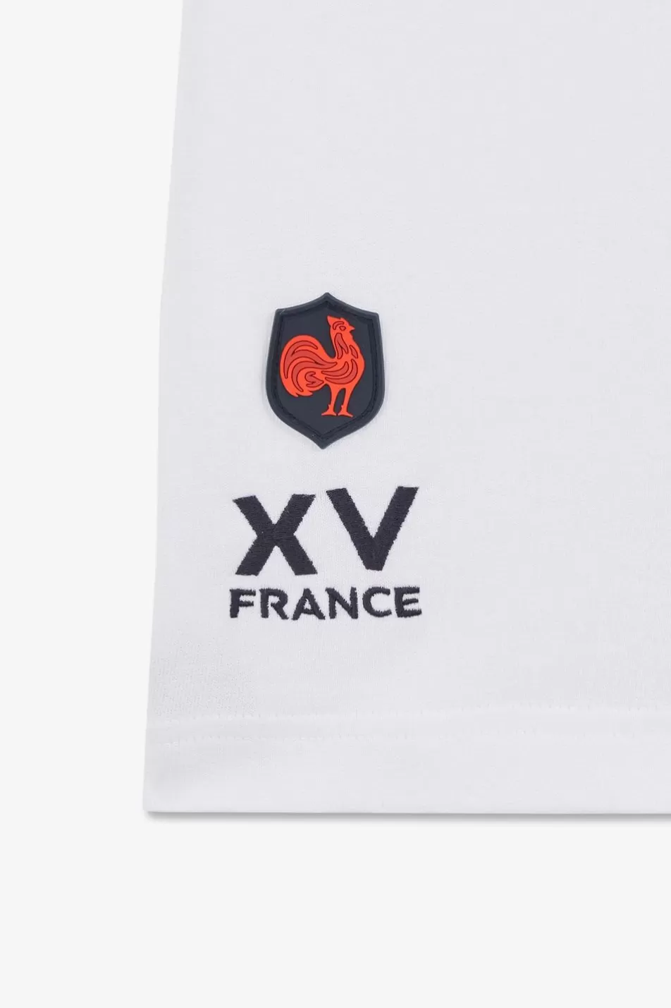 Rugby Shirts | Eden Park White Colour-Block Short-Sleeved Polo Shirt With Xv De France Embroidery