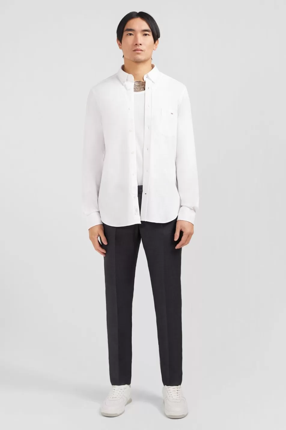 Shirts | Eden Park White Cotton Pinpoint Shirt