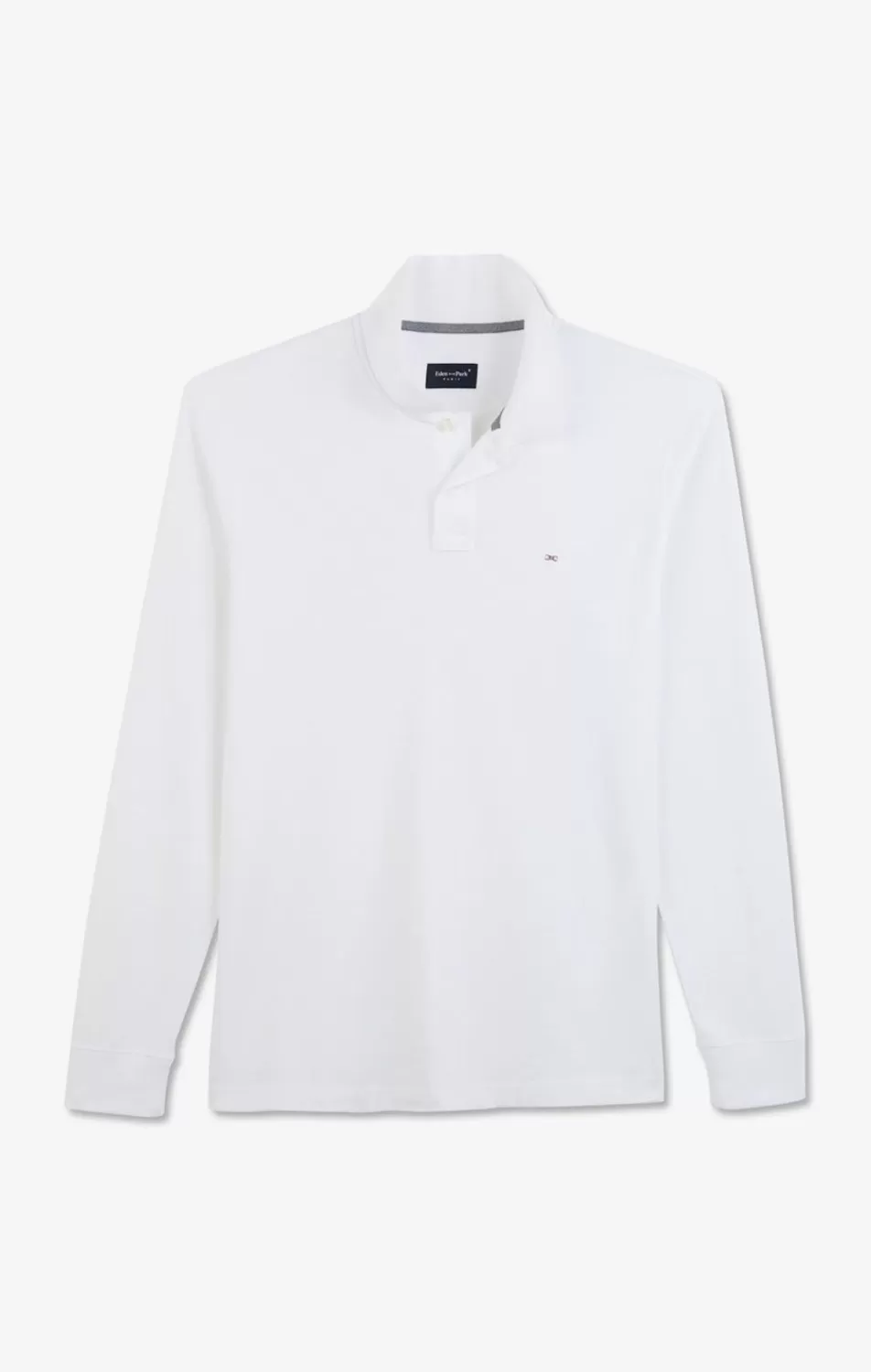 Polos | Eden Park White Cotton Polo With Contrasting Neck