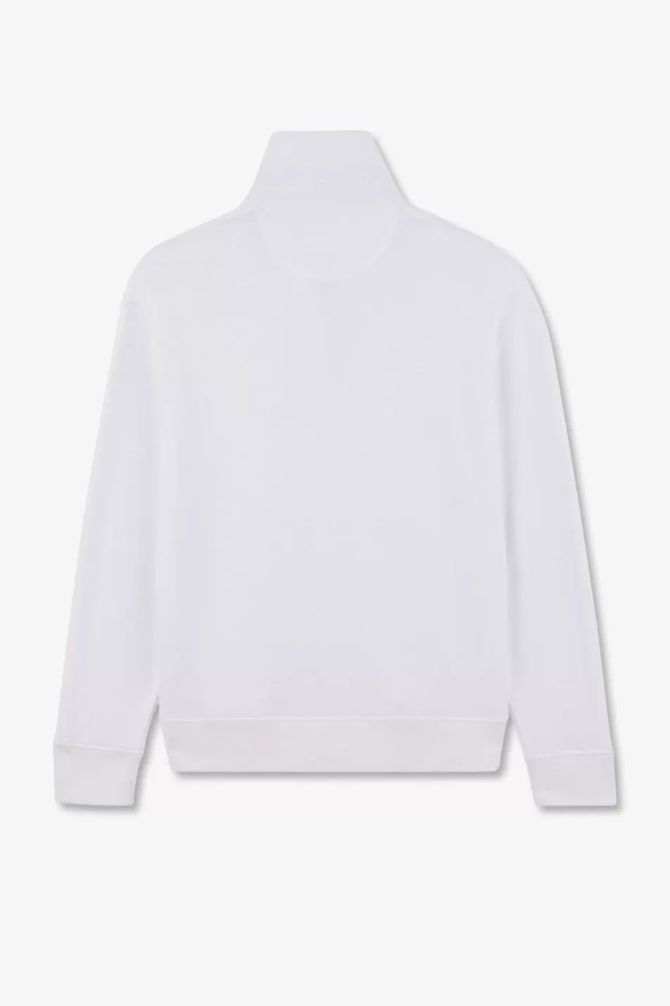 Sweatshirts | Eden Park White Cotton Sweatshirt With Polo Collar