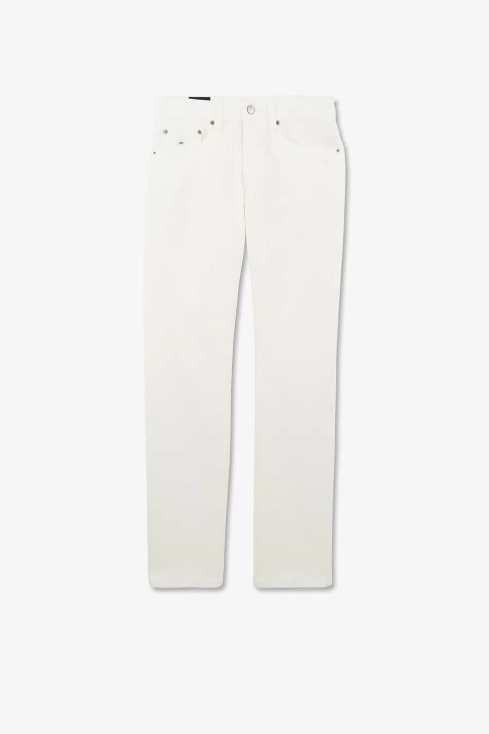 Pants | Eden Park White Denim Stretch Cotton Jeans In Regular Fit