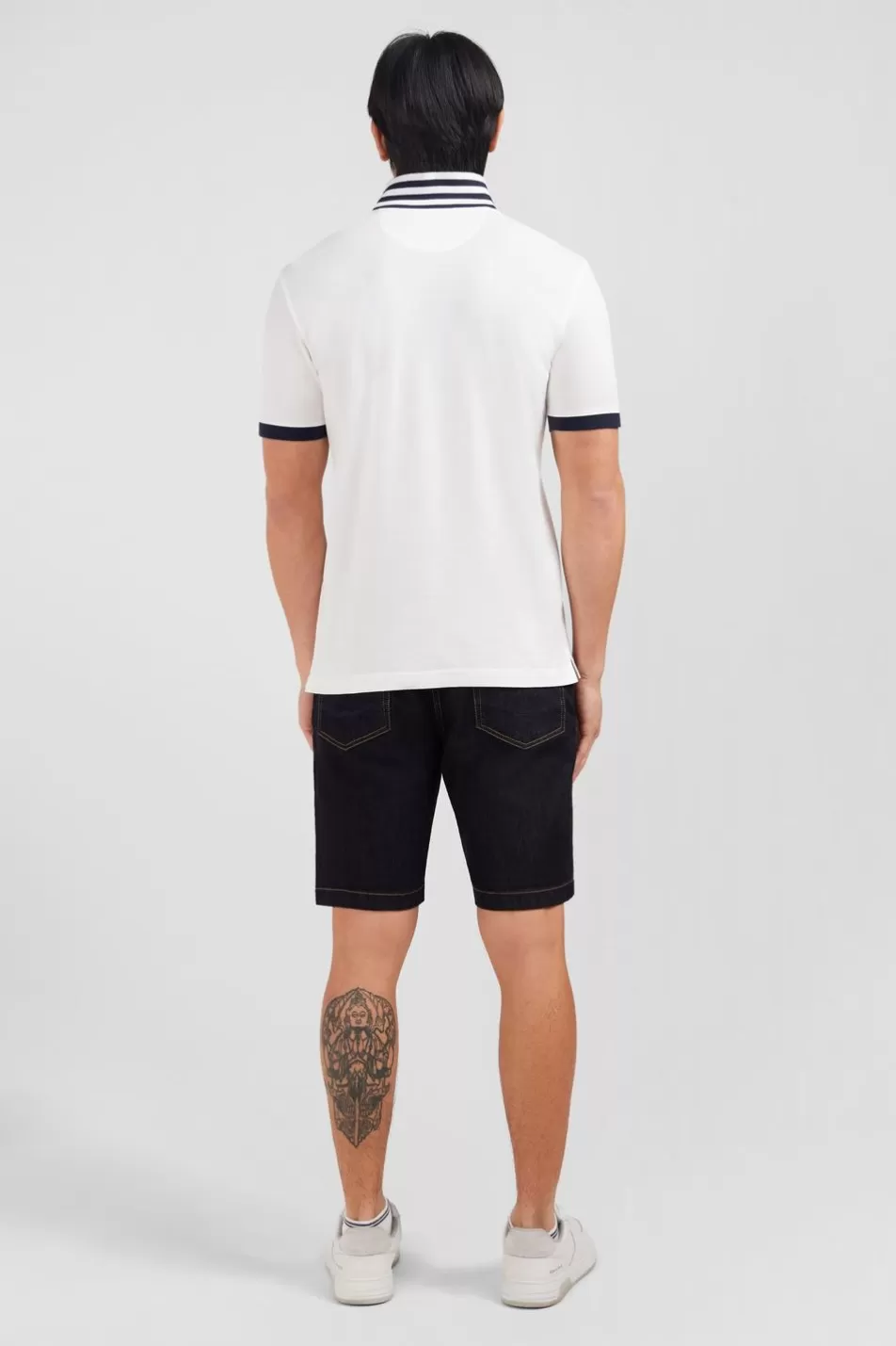 Polos | Eden Park White Pima Cotton Polo With Contrasting Accents