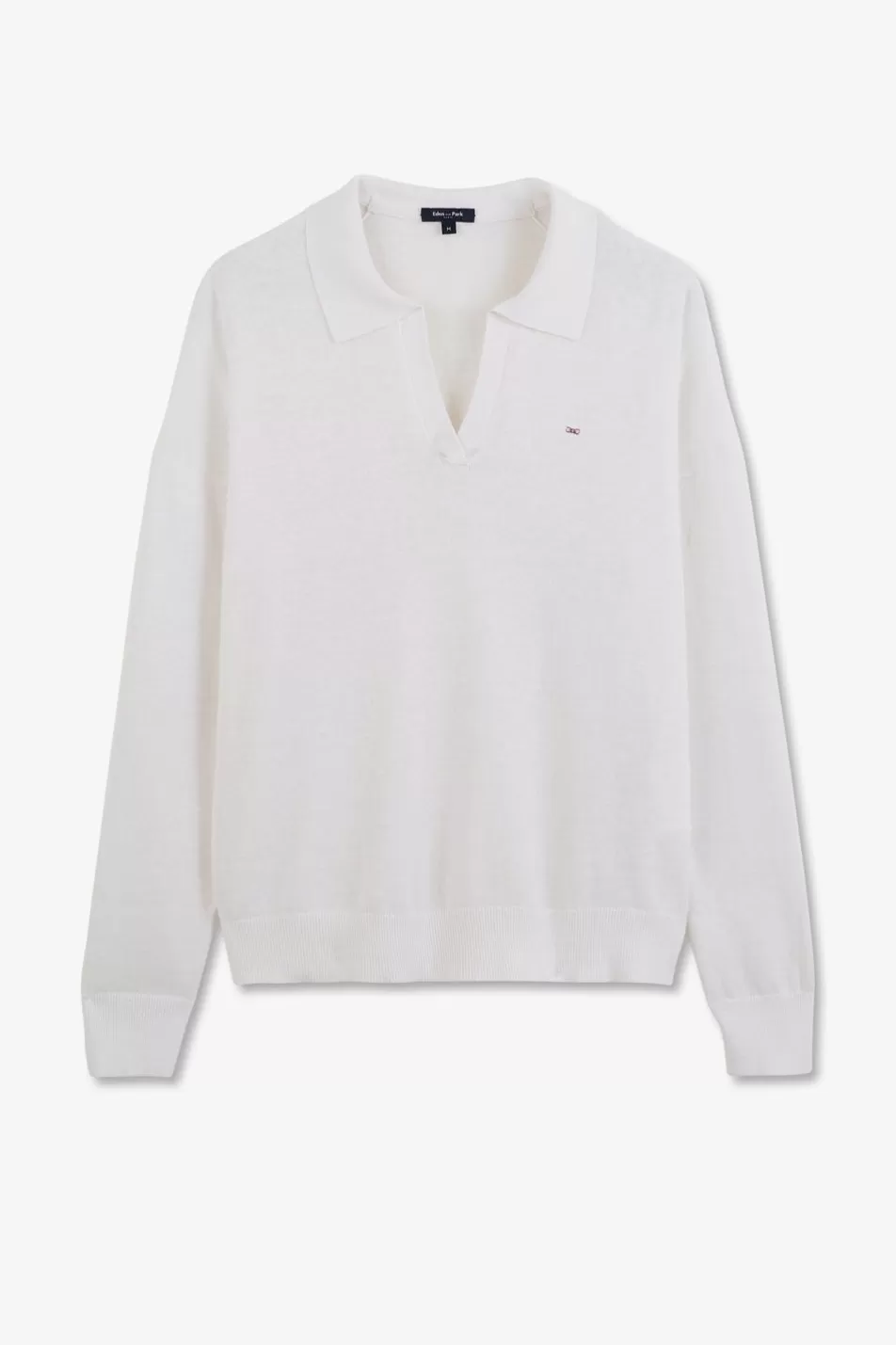 Sweaters | Eden Park White Polo-Neck Jumper