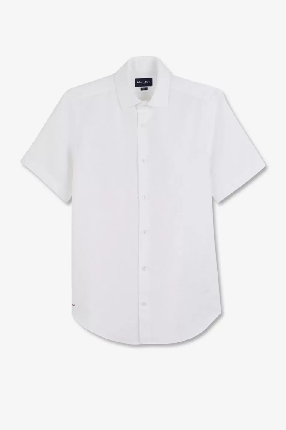 Short-Sleeved Shirts | Eden Park White Shirt With Exclusive Floral Details