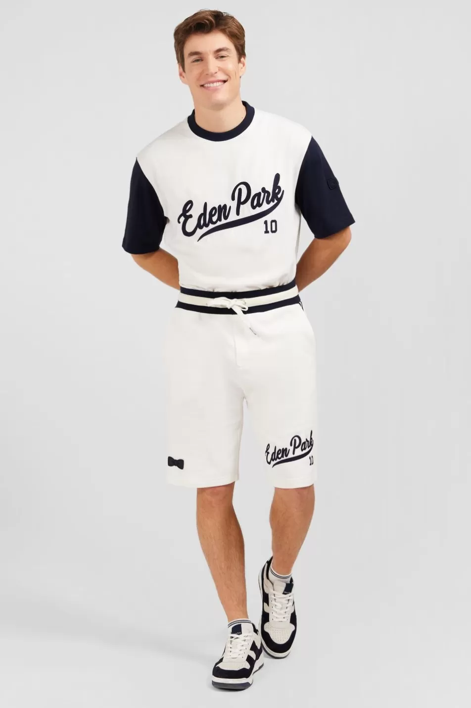 Shorts & Bermudas | Eden Park White Short With Embroidered Trims