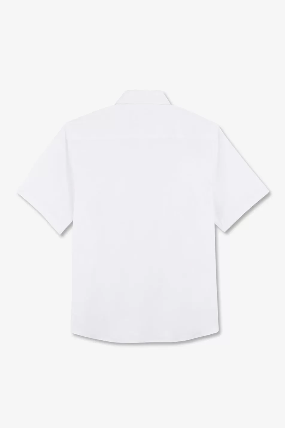 Shirts | Eden Park White Short-Sleeved Cotton Shirt In Oversized Fit