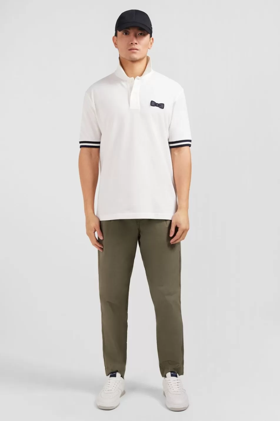 Polos | Eden Park White Short-Sleeved Polo Shirt