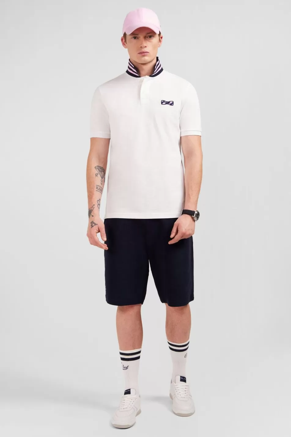 Polos | Eden Park White Short-Sleeved Polo Shirt