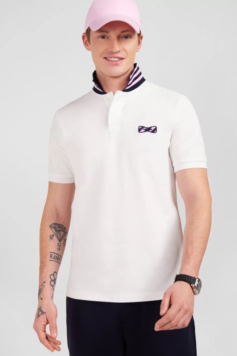 Polos | Eden Park White Short-Sleeved Polo Shirt