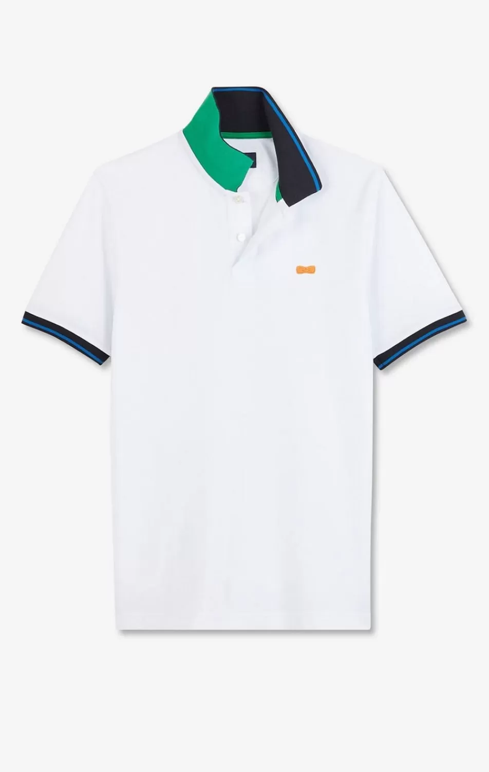 Polos | Eden Park White Short-Sleeved Polo Shirt