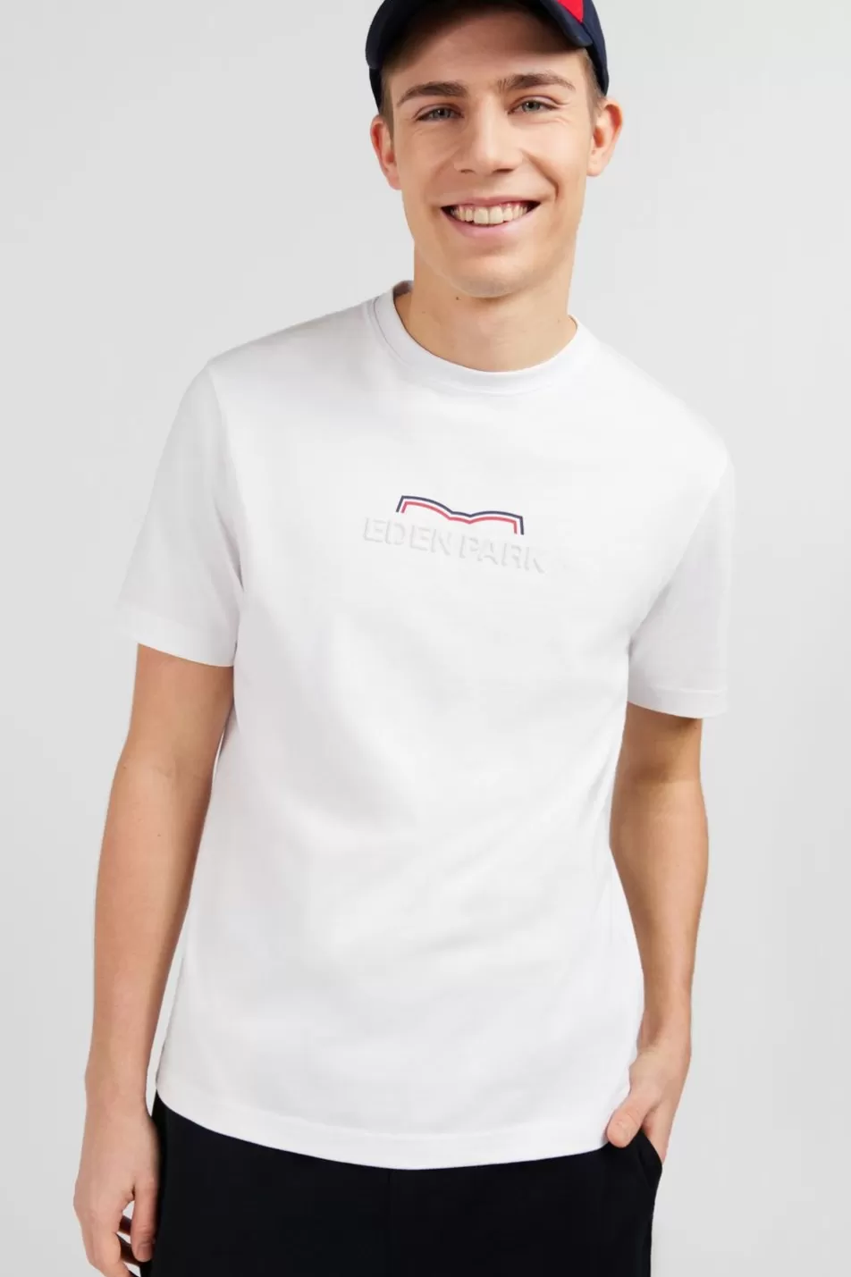 T-Shirts | Eden Park White Short-Sleeved T-Shirt