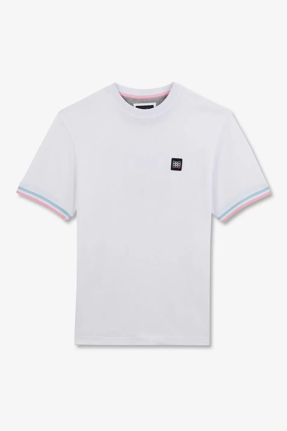 T-Shirts | Eden Park White Short-Sleeved T-Shirt With Embossed Logo