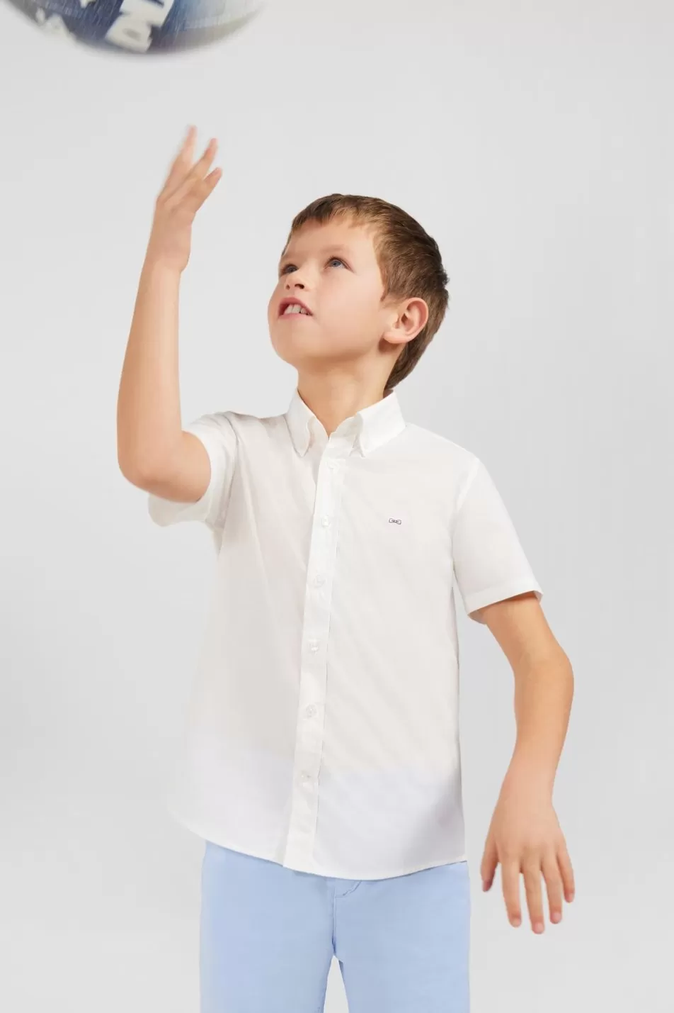 Children | Eden Park White Short-Sleeves Shirt