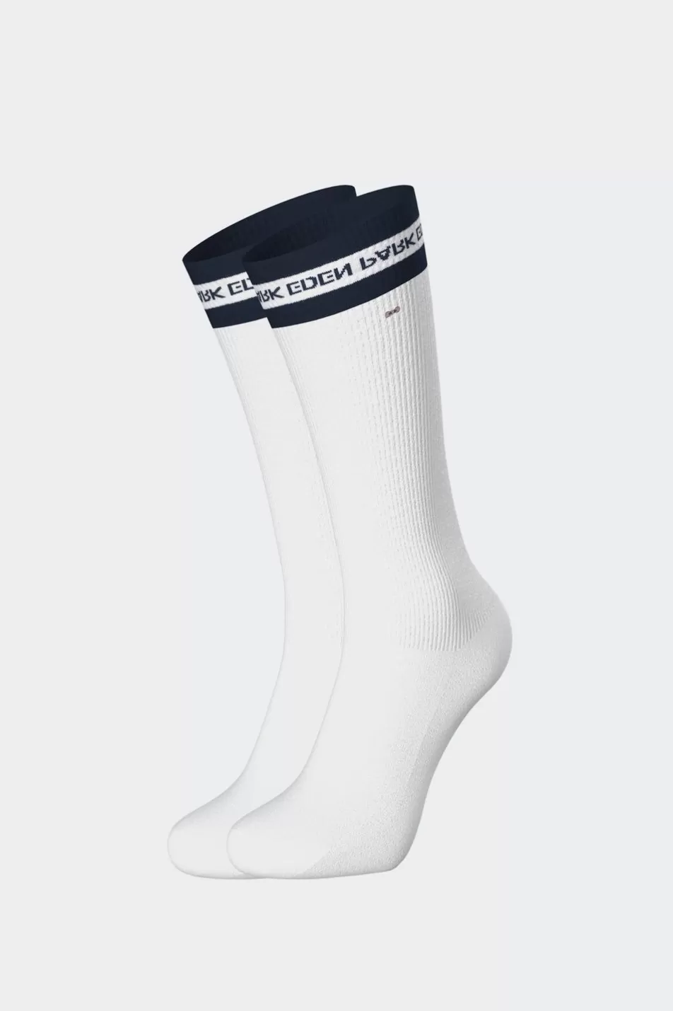 Socks | Eden Park White Stretch Cotton Socks With Details