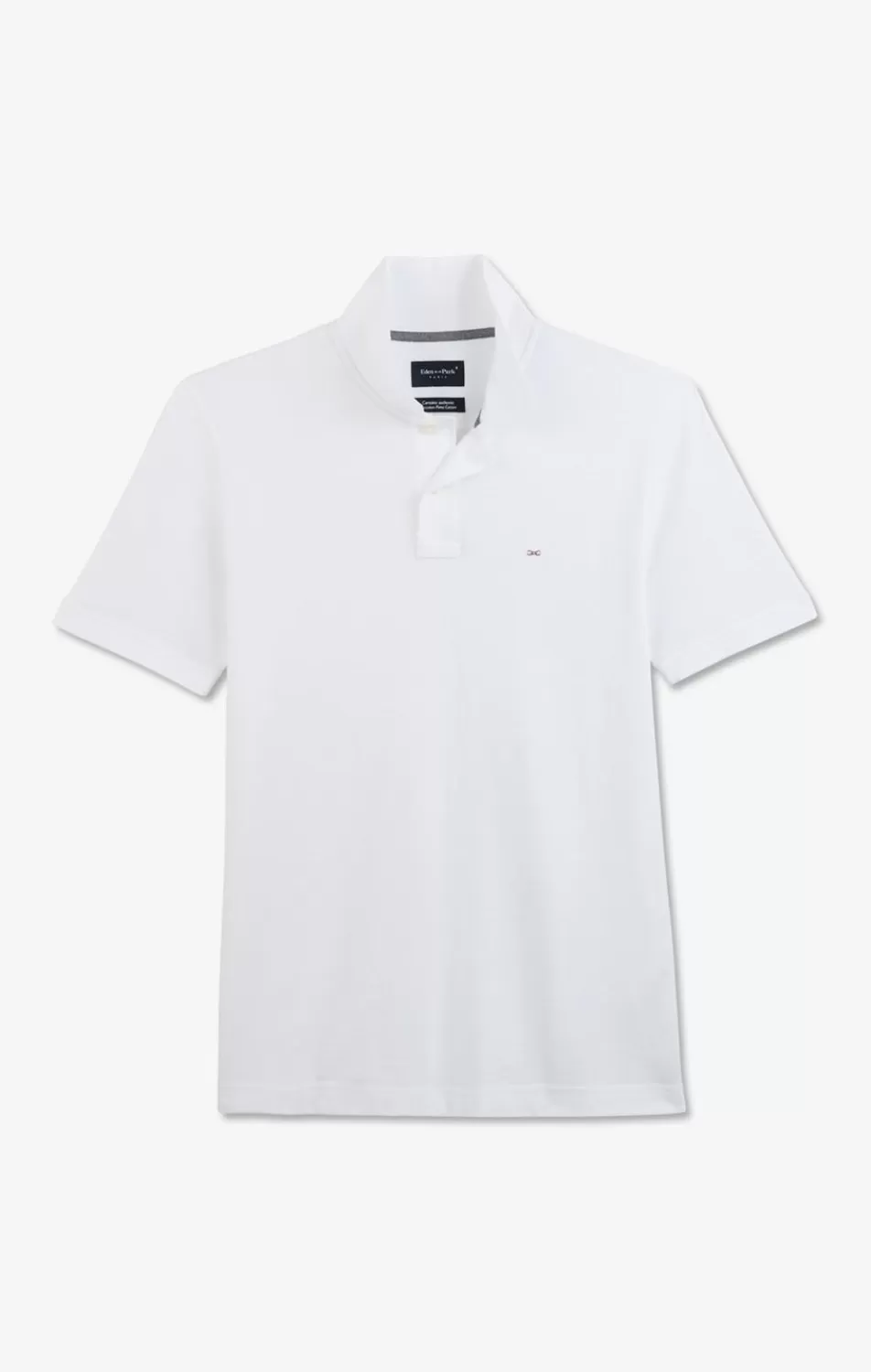 Polos | Eden Park White Stretch Pima Cotton Polo