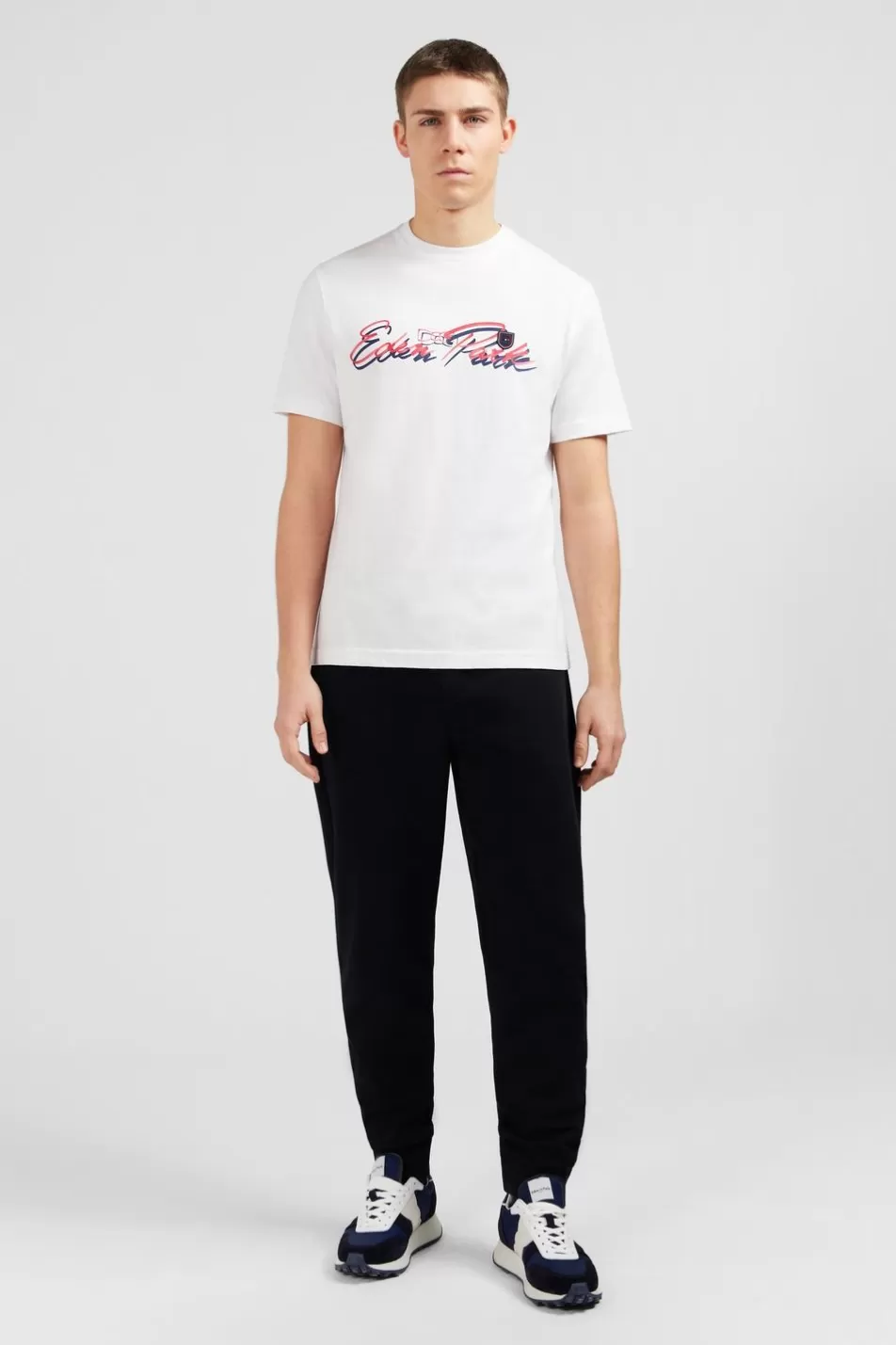 T-Shirts | Eden Park White T-Shirt With Double Lettering