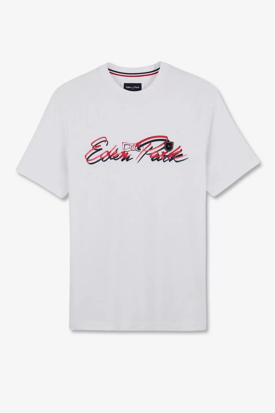 T-Shirts | Eden Park White T-Shirt With Double Lettering