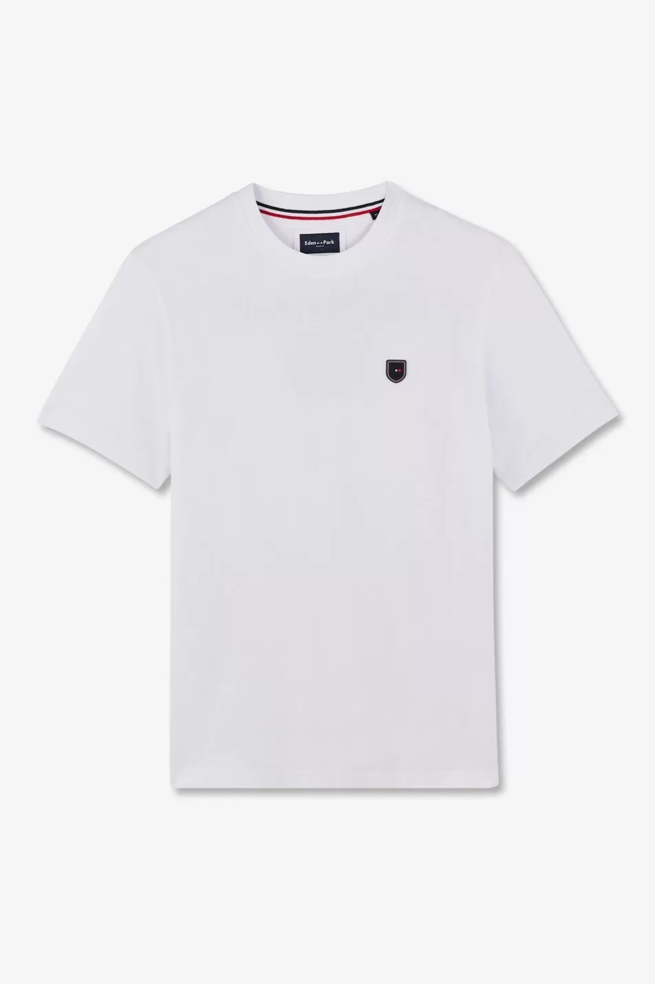 T-Shirts | Eden Park White T-Shirt With Embroidery