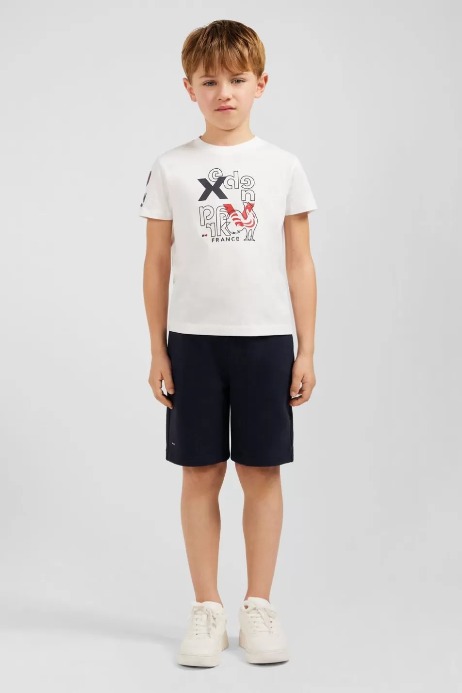 Children | Eden Park White Xv De France T-Shirt In Cotton Jersey